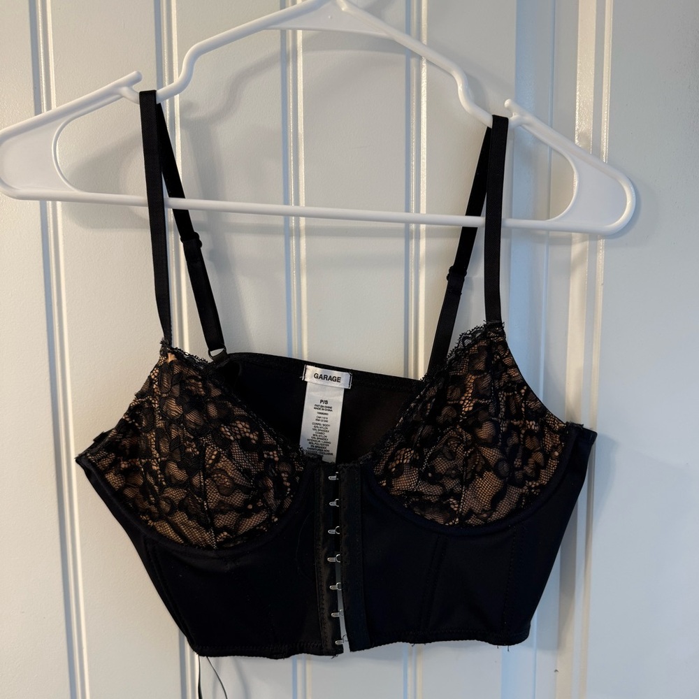 Garage Black Lace crop top